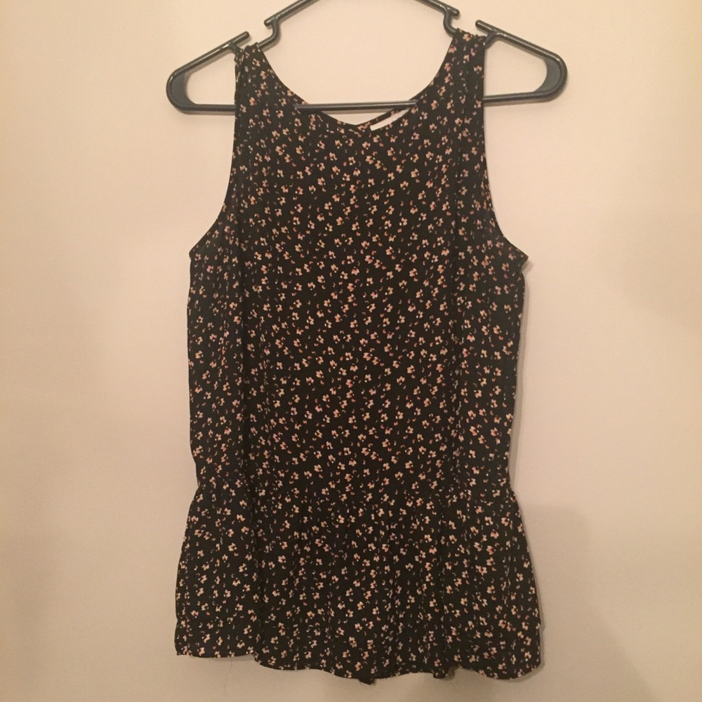 LOFT Floral Peplum Blouse